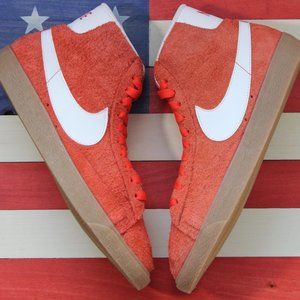 Nike Blazer Mid Suede Orange Shoes Women's size 8